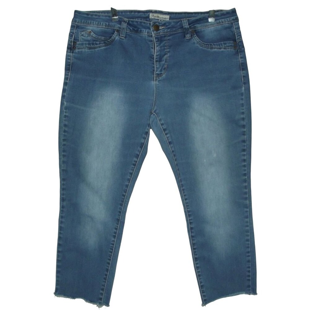 Royalty For Me Jeans 16P x 23"inseam Capri crop Mid Rise Skinny raw hems 16S